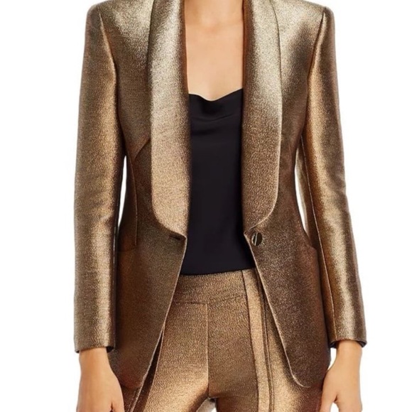 Ramy Brook  Women luxury Blazer Metallic Gold - Picture 9 of 16